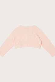 Monsoon Pink Baby Lace Cardigan - Image 2 of 3