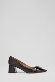 LK Bennett Tia Patent Buckle Detail Court Shoes - Image 1 of 4