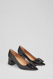 LK Bennett Tia Patent Buckle Detail Court Shoes - Image 2 of 4