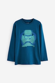 藍色恐龍 - Graphic 100% Cotton Long Sleeve T-Shirts 3 Pack (3-16yrs) - 圖片 2，共 6