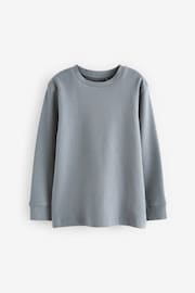 Grey/ Mauve/ Blue Textured Long Sleeve T-Shirts 3 Pack (3-16yrs) - Image 2 of 6