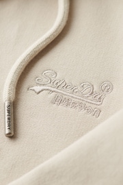 Superdry Light Stone Beige 100% Cotton Essential Logo Zip-Up Hoodie - Image 5 of 6