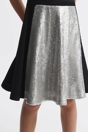 Reiss Black Libra Junior Relaxed Fit Sequin Dress - Image 3 of 5