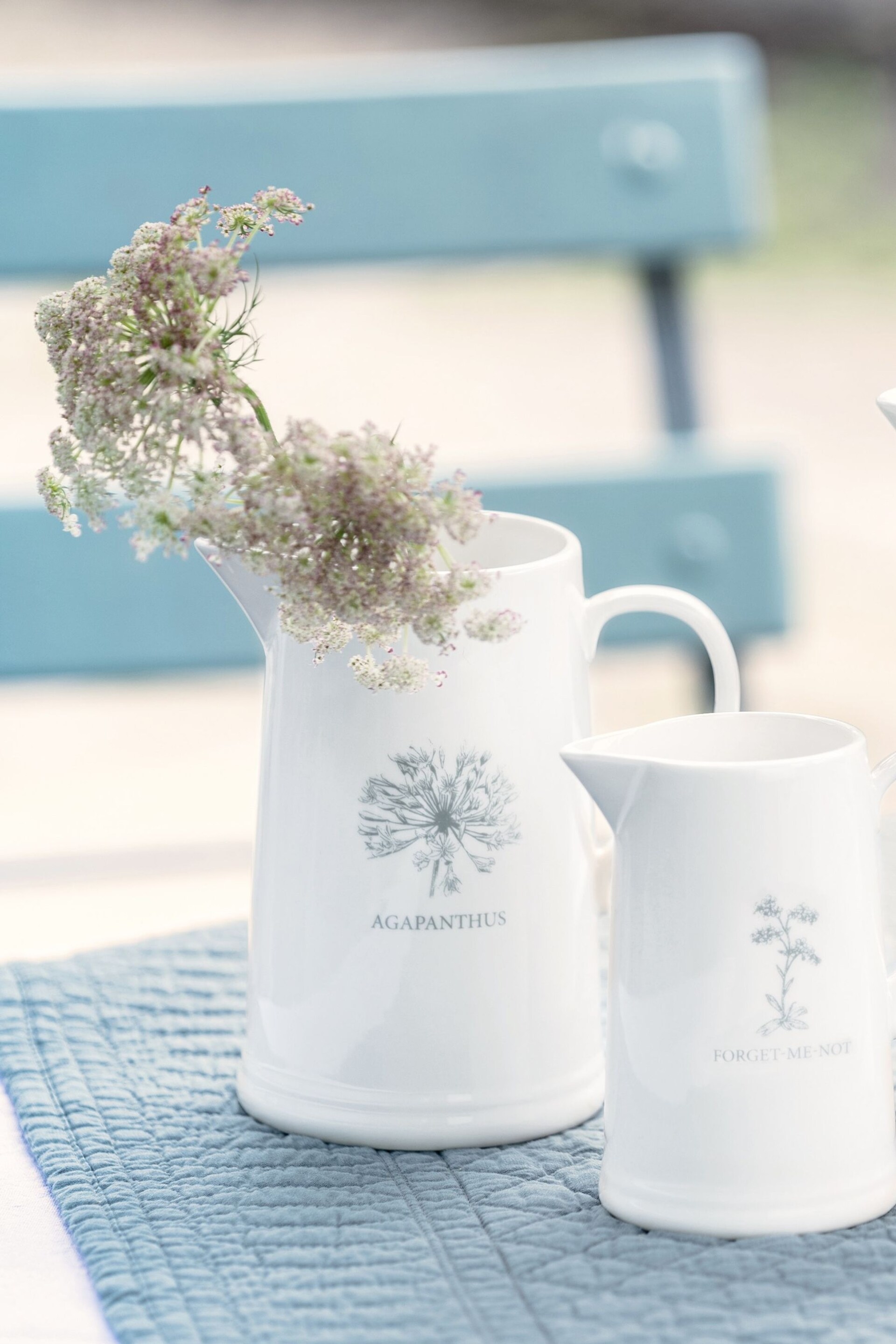 Mary Berry White Garden Agapanthus Medium Jug - Image 1 of 4