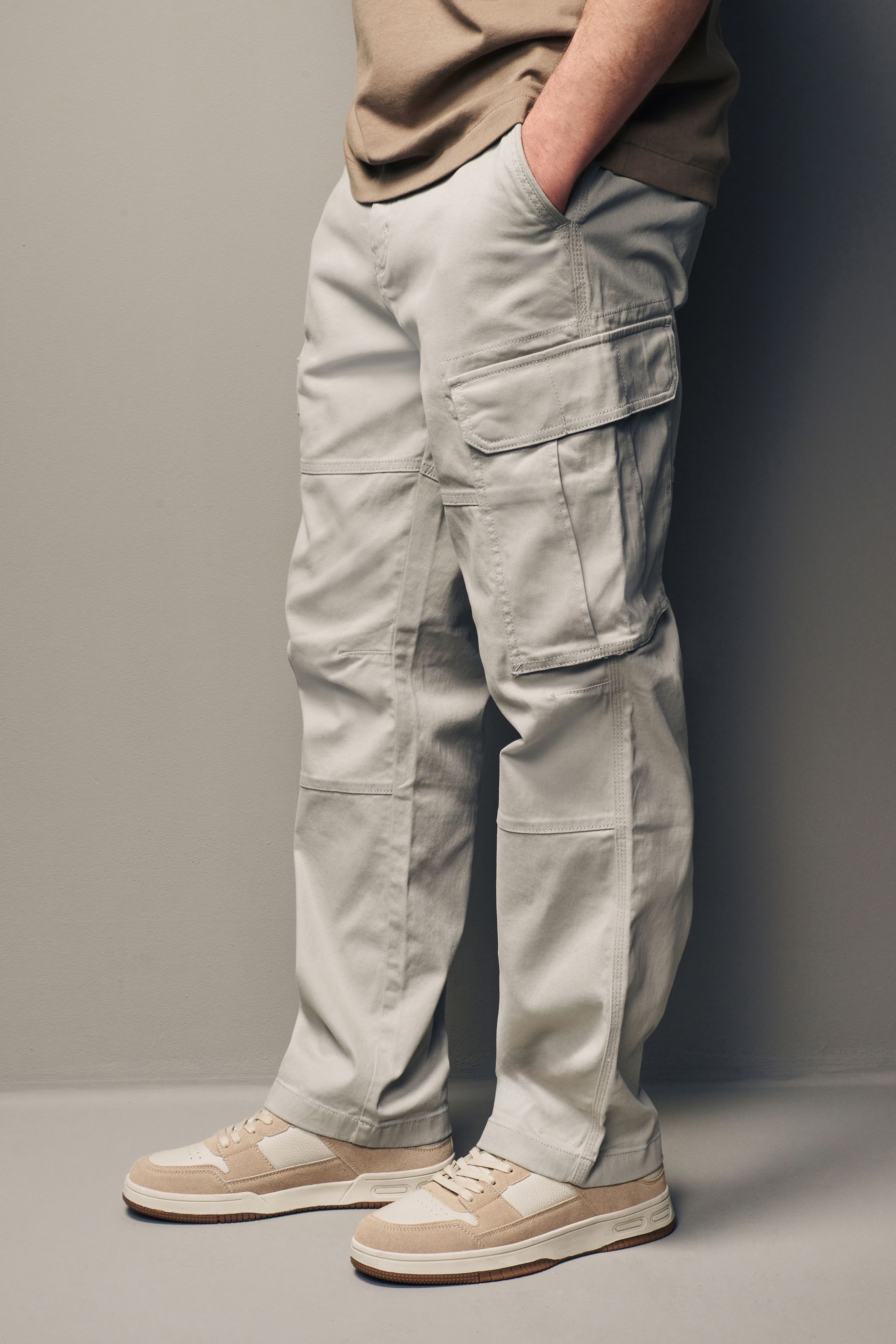 Mens stone cargo trousers outlet