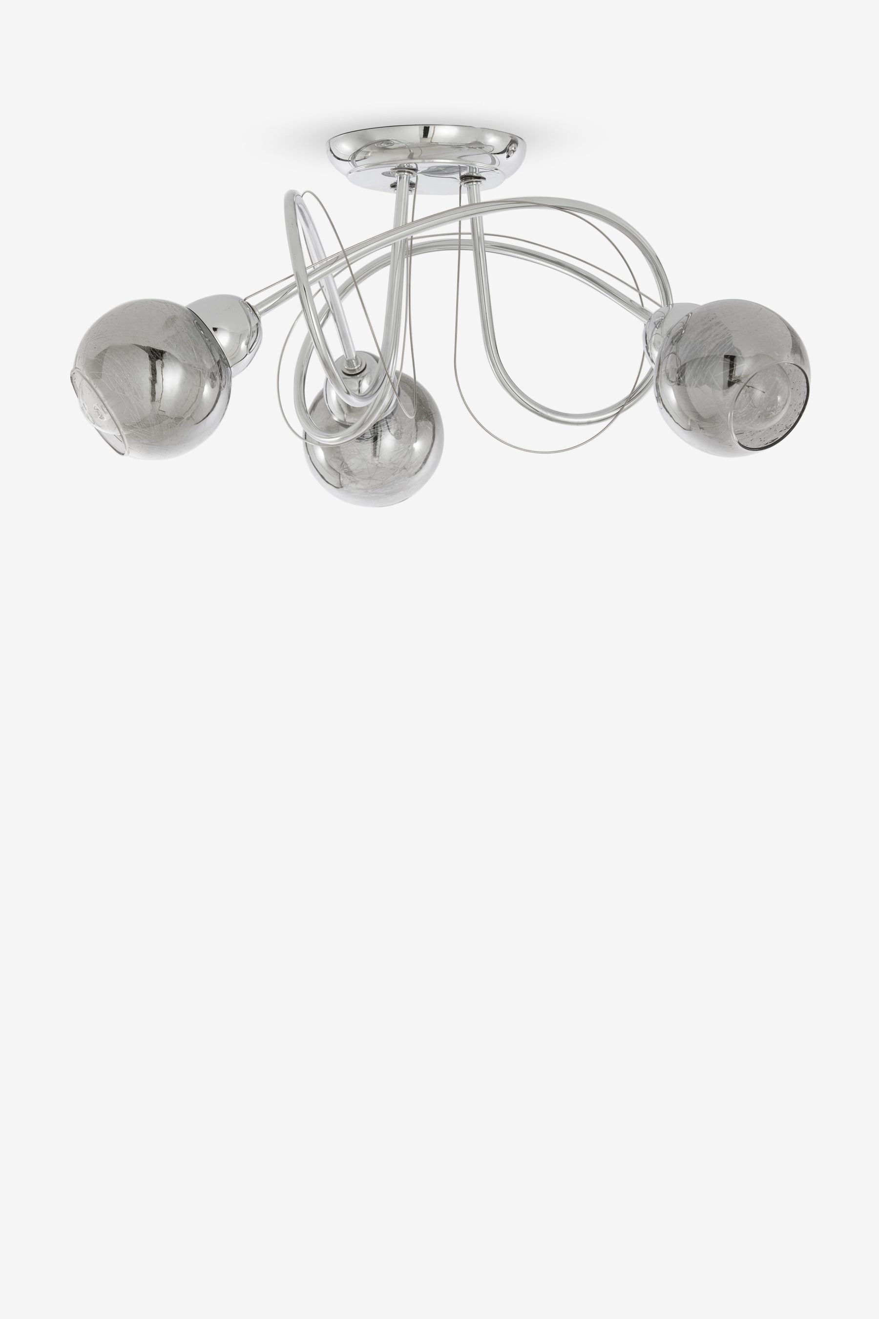 Chrome Lana 3 Light Ceiling Light Fitting