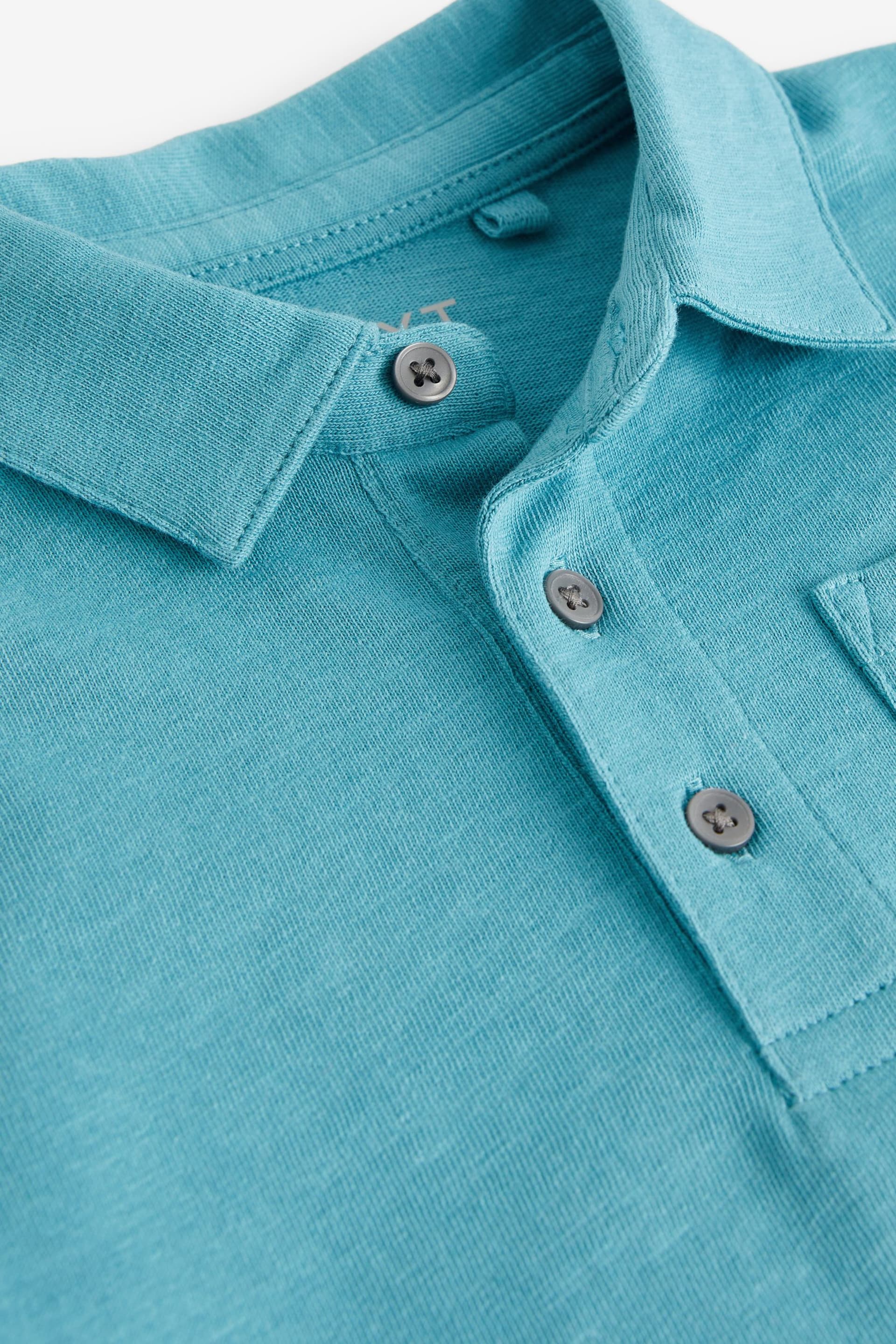 Blue Short Sleeve Polo Shirt (3mths-7yrs) - Image 6 of 6