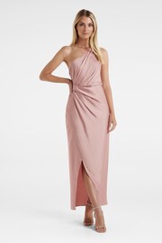 Forever New Pink Melissa One Shoulder Satin Dress - Image 1 of 4