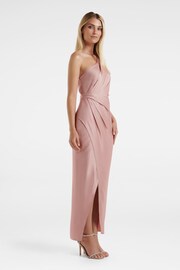 Forever New Pink Melissa One Shoulder Satin Dress - Image 3 of 4