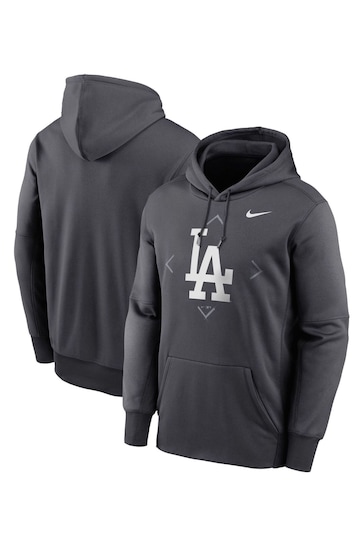 Nike Grey Los Angeles Dodgers Therma Icon Performance Fleece Pullover