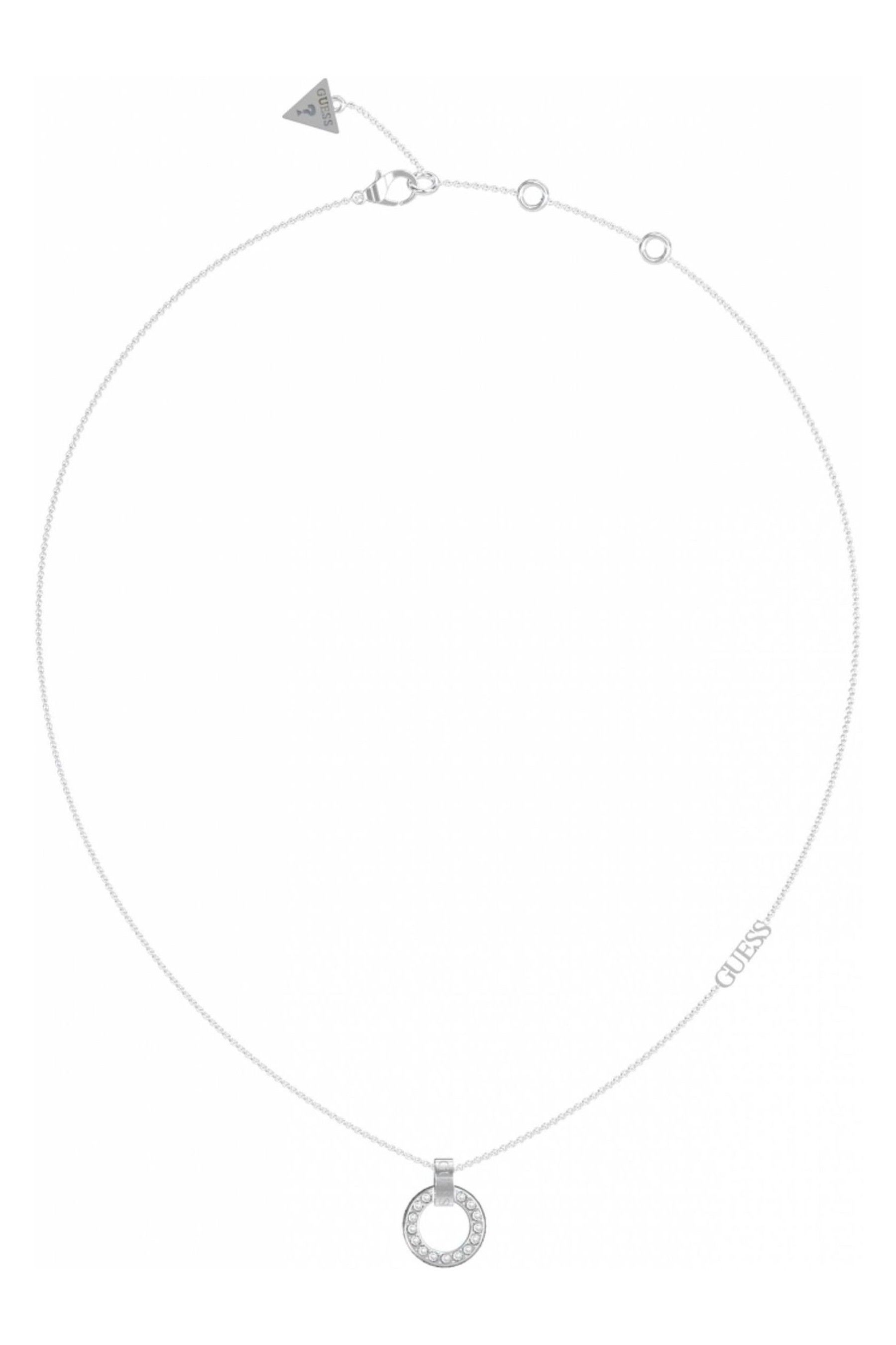 Buy Guess Ladies Silver Tone Circle Lights Necklace from the Next UK online shop