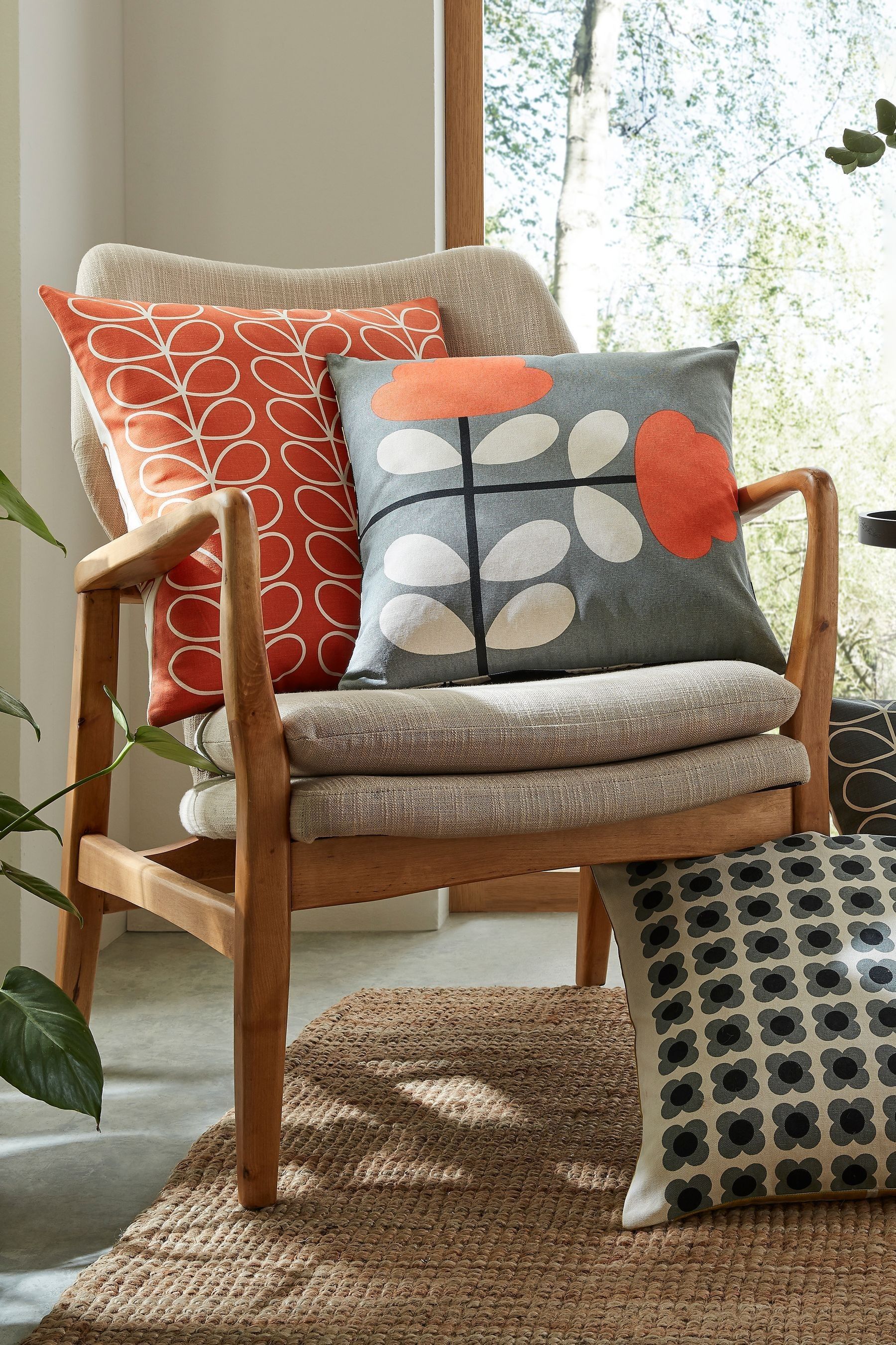 Buy Orla Kiely Orange Linear Stem Cushion from Next Hong Kong