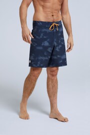 Animal Mens Blue Brett Recycled Printblock Board Shorts - Image 2 of 5