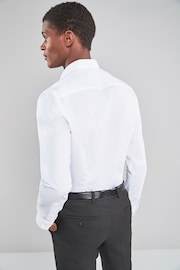 White Slim Fit Easy Care Single Cuff Shirts 3 Pack - Image 3 of 5