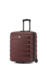 Flight Knight 56x45x25cm EasyJet Overhead 2 Wheel ABS Hard Case Cabin Carry On Hand Black Luggage - Image 1 of 9