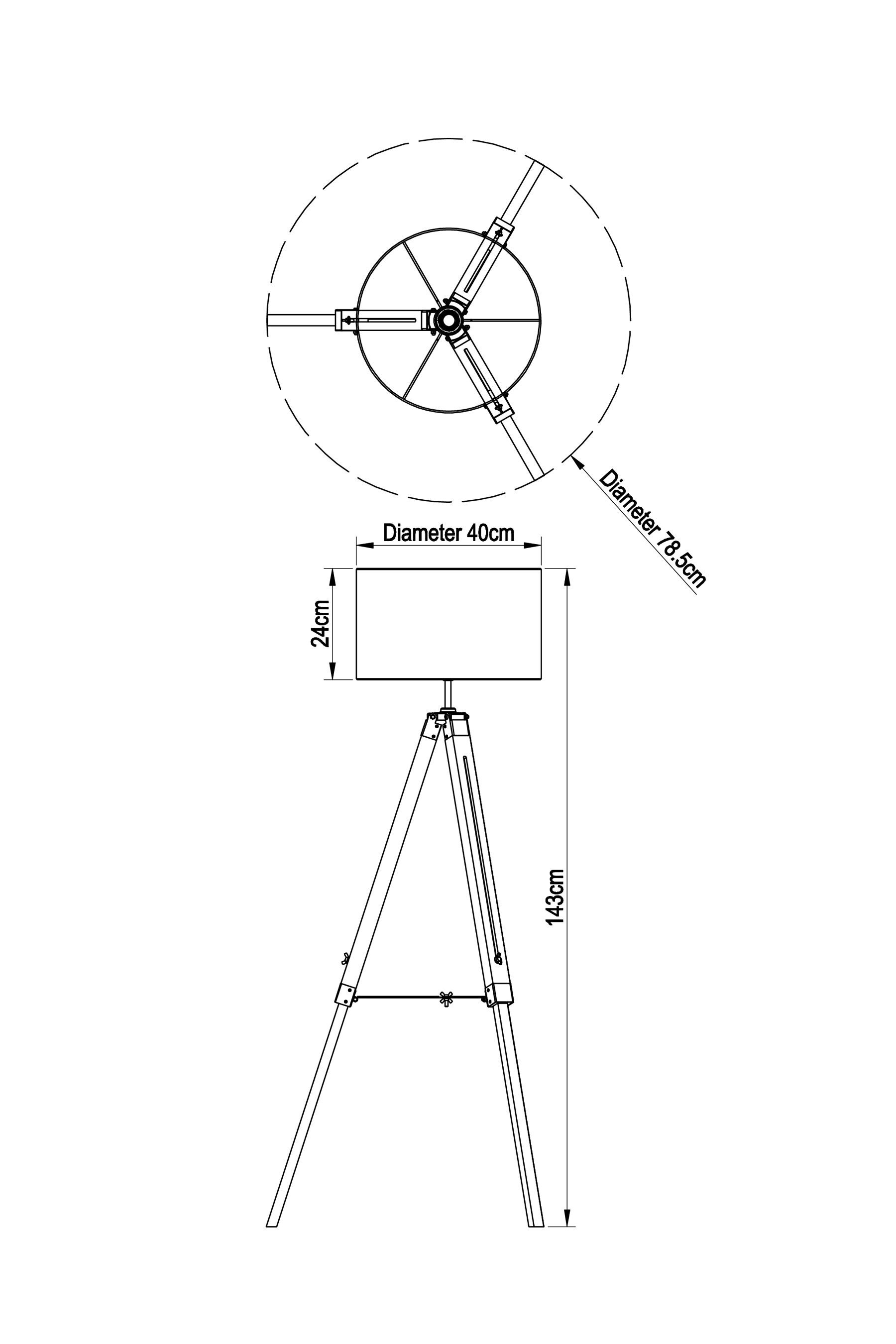 Buy Grey Bronx Wood Tripod Floor Lamp from the AspennigeriaShops online shop
