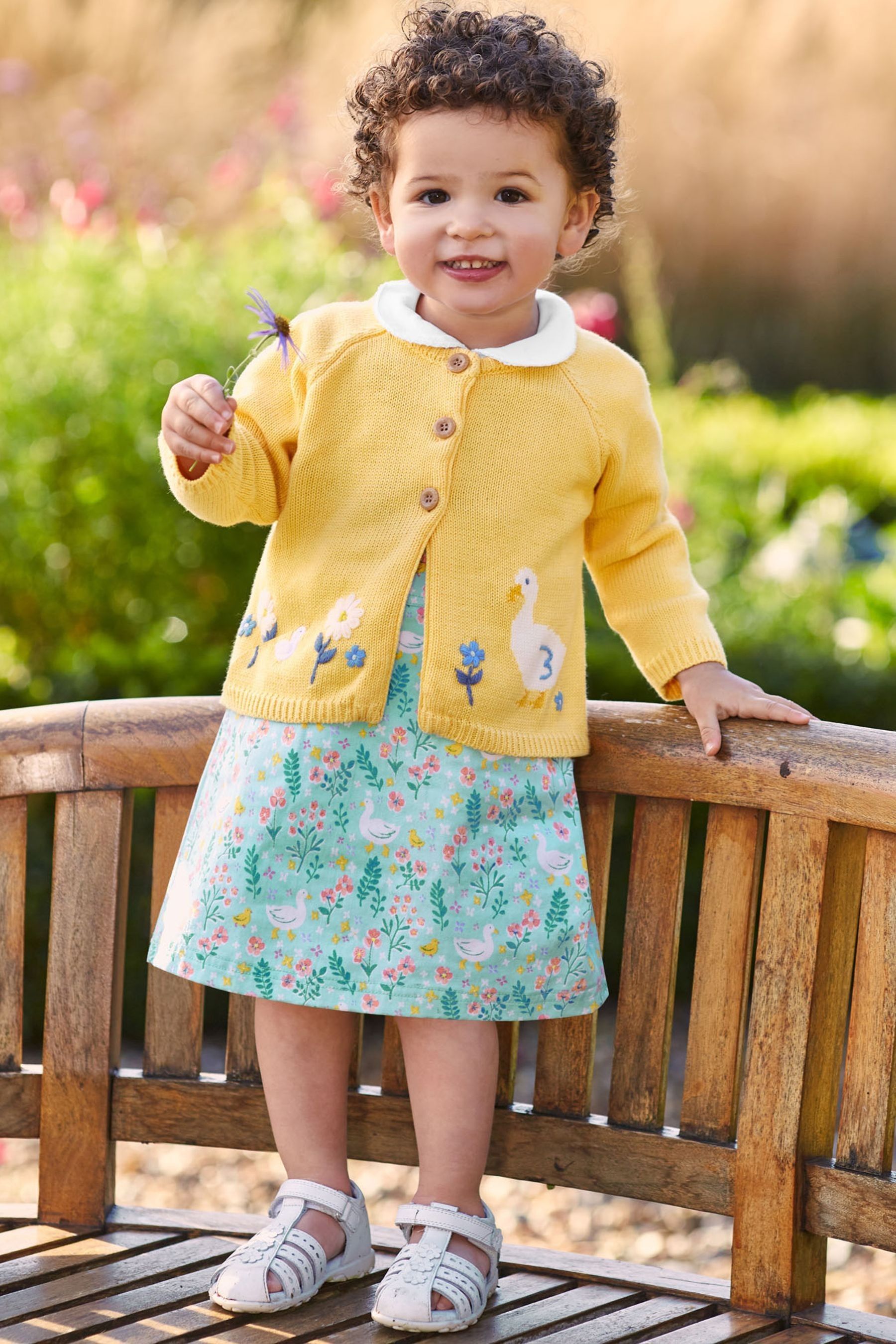 Buy JoJo Maman Bebe Duck Egg Girls Duck Floral Print Dungaree Dress from Next Luxembourg