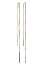 PILGRIM Gold Plated Tahoe Thread Chain Drop Earrings - Image 3 of 3