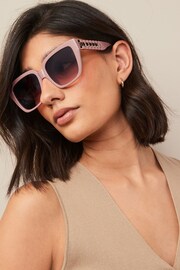 Mink Brown Square Sunglasses - Image 1 of 6