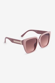 Mink Brown Square Sunglasses - Image 3 of 6