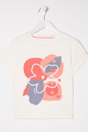 FatFace Natural Abstract Floral T-Shirt - Image 4 of 4