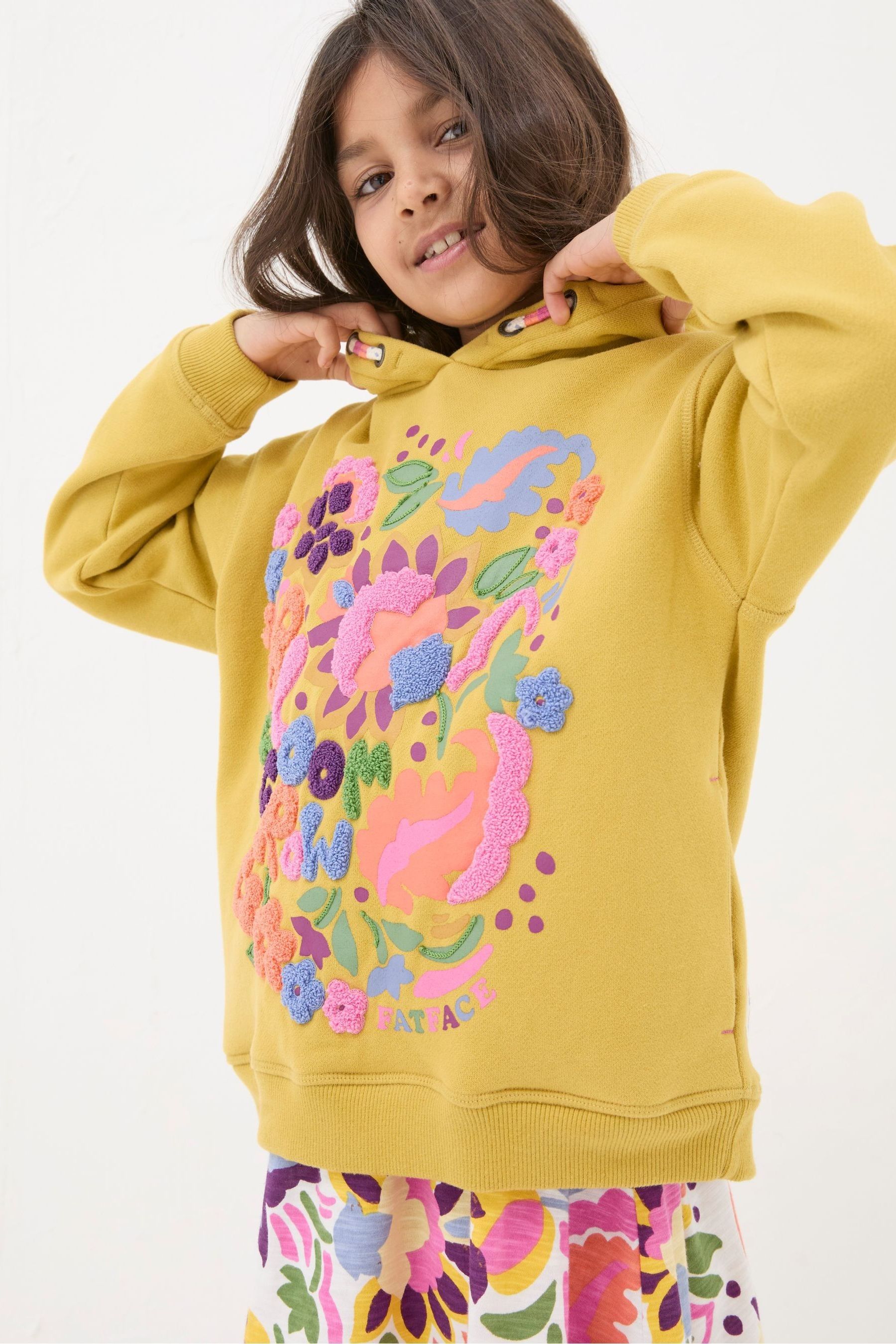 Buy FatFace Yellow Art Club Popover Hoodie from the Next UK online shop