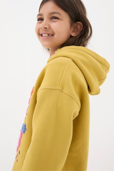 FatFace Yellow Art Club Popover Hoodie
