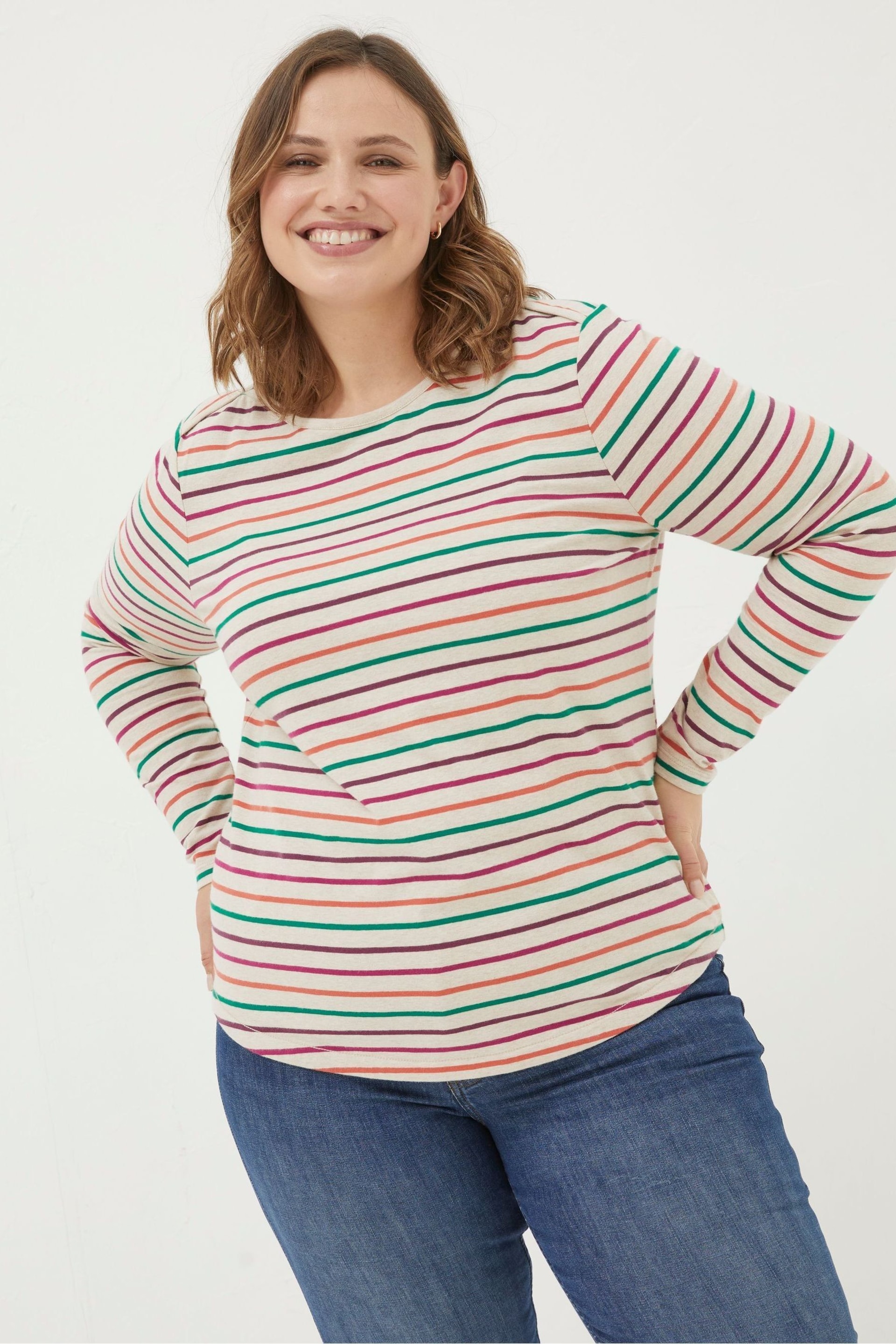 FatFace Natural Multi Breton Top - Image 4 of 5