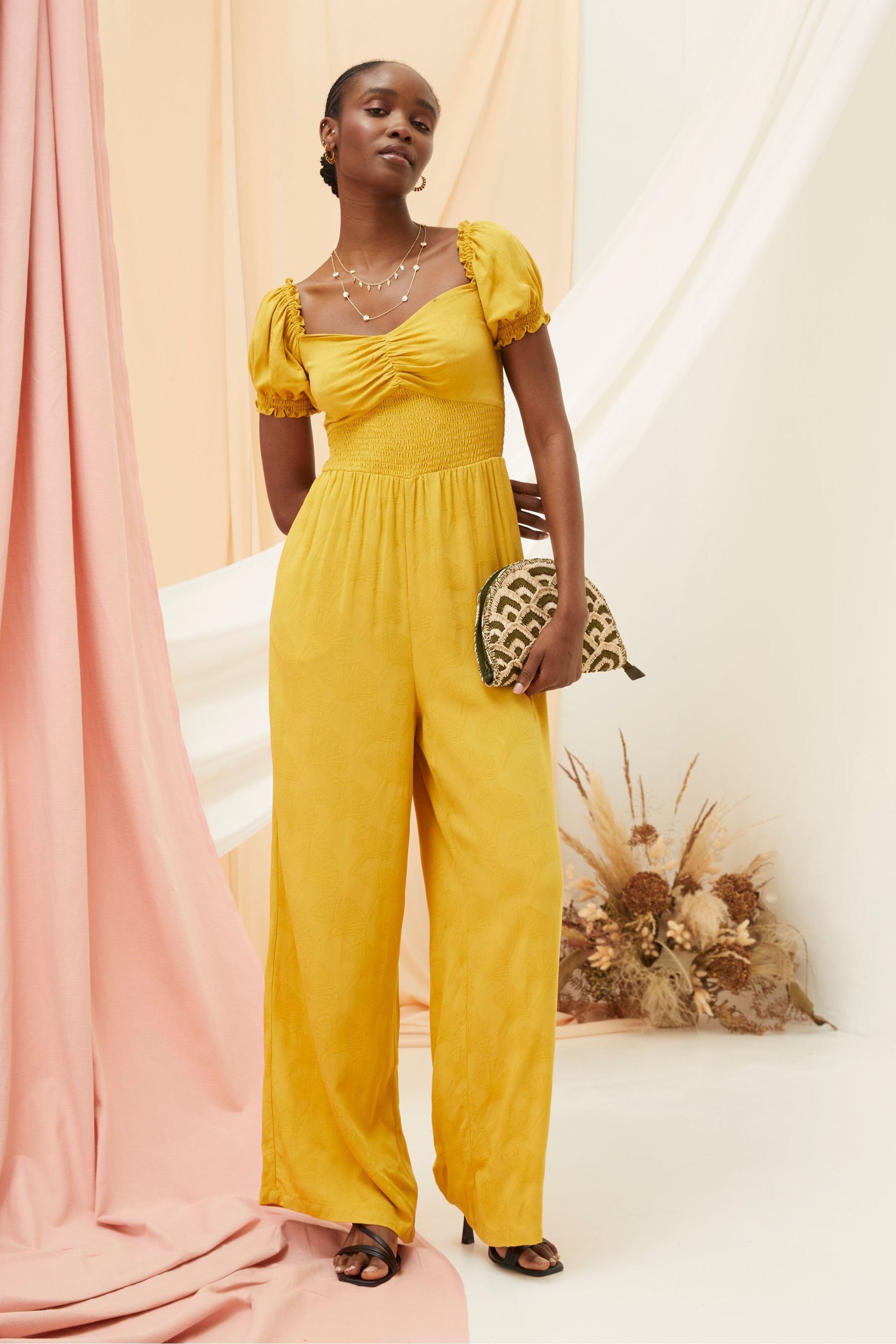Mustard jumpsuit uk store