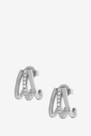 Mint Velvet Silver Tone Claw Earrings - Image 3 of 3