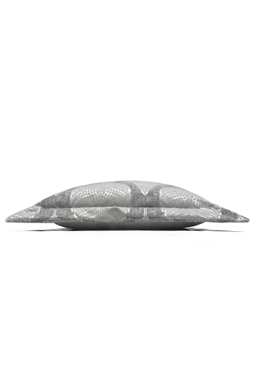 Prestigious Textiles Chrome Grey Treasure Jacquard Feather Filled Cushion
