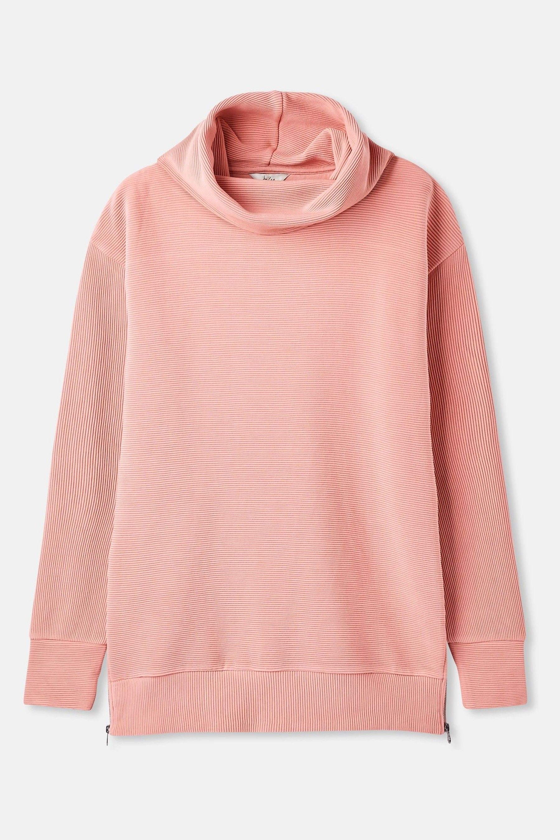 Pink cowl neck sweatshirt sale