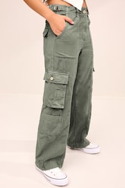 Khaki Green Adjustable Waist Cargo Trousers - Image 3 of 7