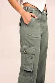 Khaki Green Adjustable Waist Cargo Trousers - Image 5 of 7