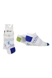 Pringle White Fashion Pop Colour Trainer Socks 3PK - Image 3 of 4