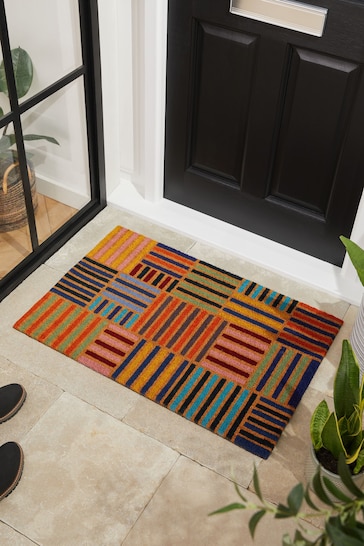 Multi Striped Doormat