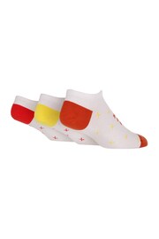 Pringle White Pop Colour Low Cut Trainer Socks - Image 3 of 4