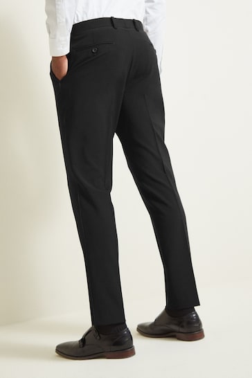 MOSS Tailored Fit Black Dress Trousers