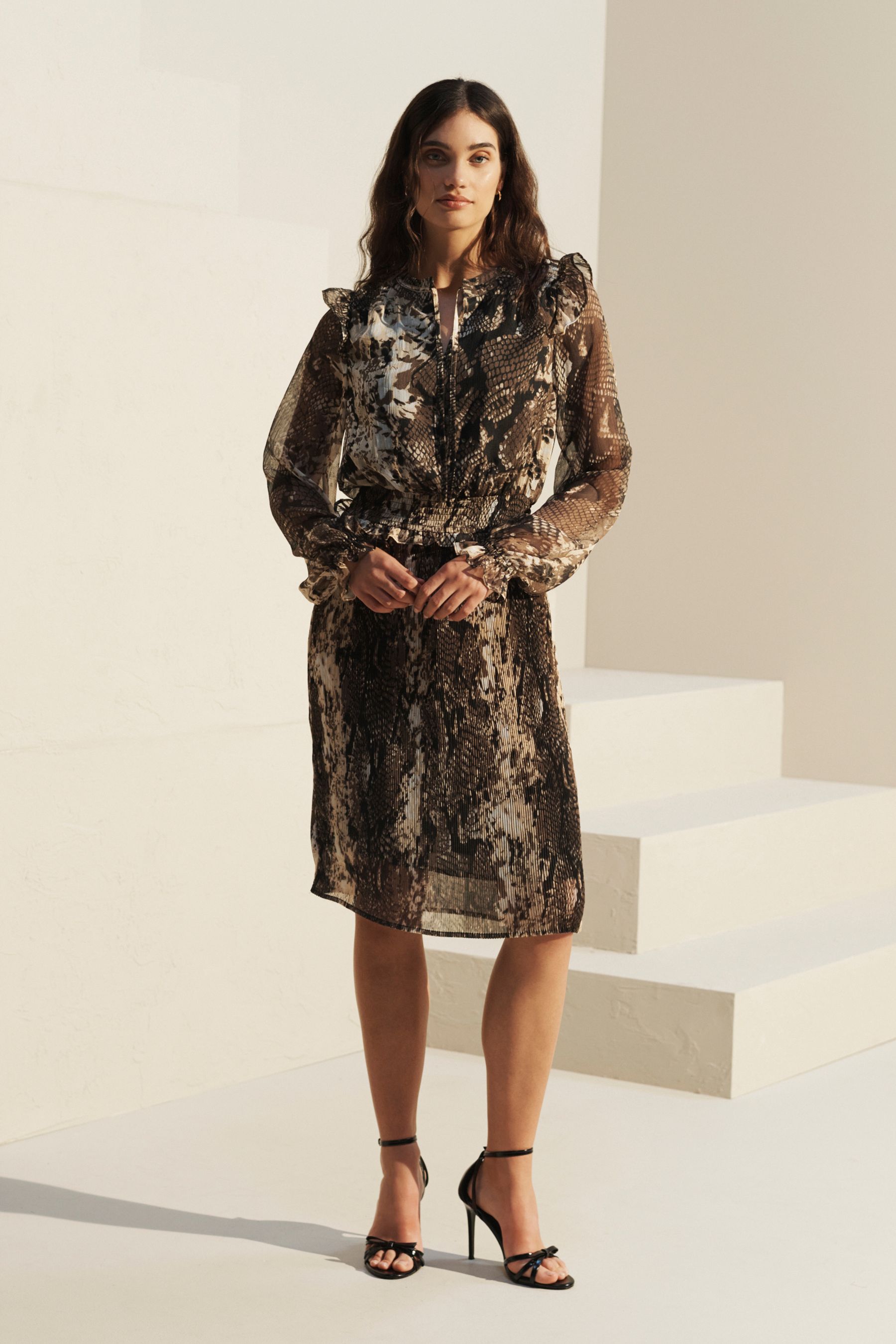 Snake print new arrivals dress next