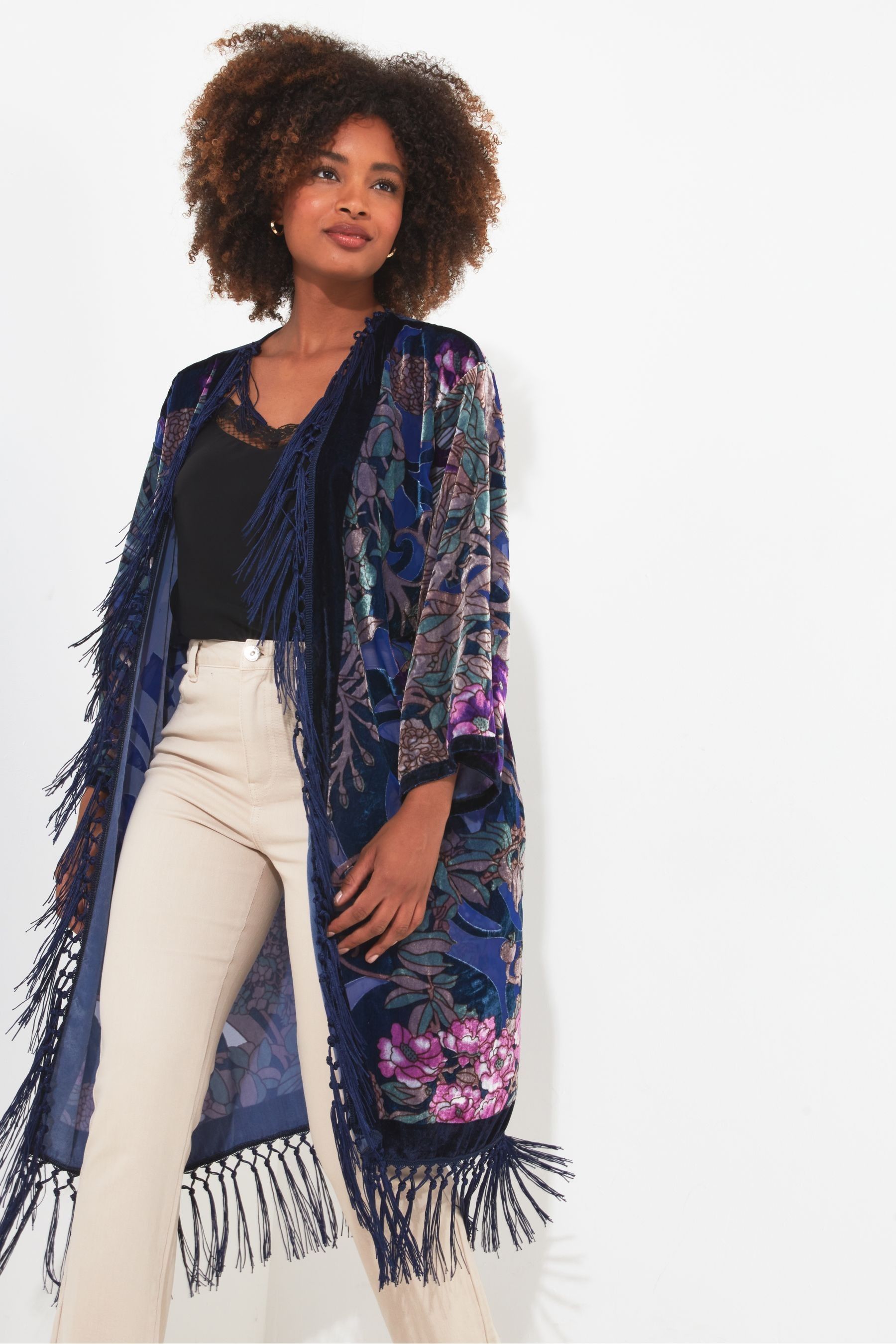 Buy Joe Browns Purple Art Nouveau Hand Beaded Kimono from the Next