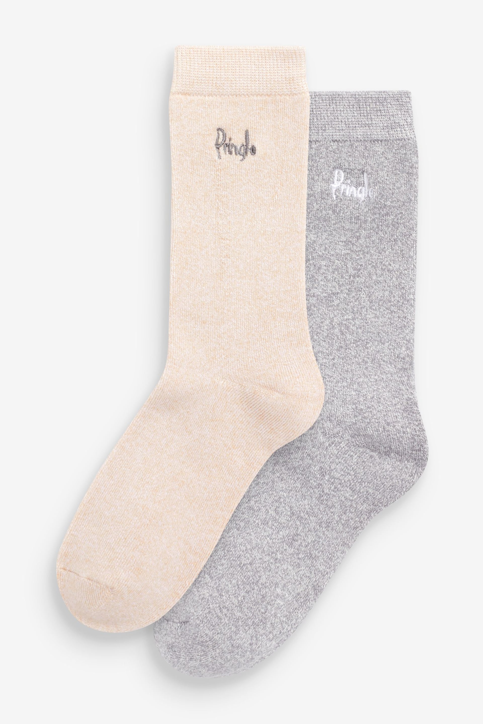 Pringle Grey Twist Yarn Full Cushioned leisure Socks - Image 1 of 3