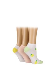 Wild Feet White When Life Give You Lemons No Show Trainer Socks 3 PK - Image 1 of 4