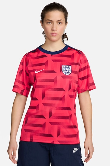 Nike Red Dri-FIT England Academy Pre Match T-Shirt