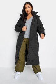 PixieGirl Petite Black Diamond Puffer Coat - Image 1 of 5