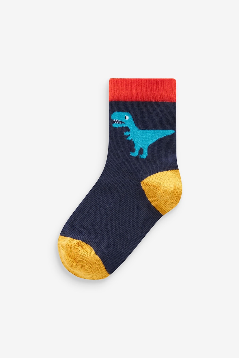 Bright Dino 10 Pack Cotton Rich Socks - Image 9 of 11