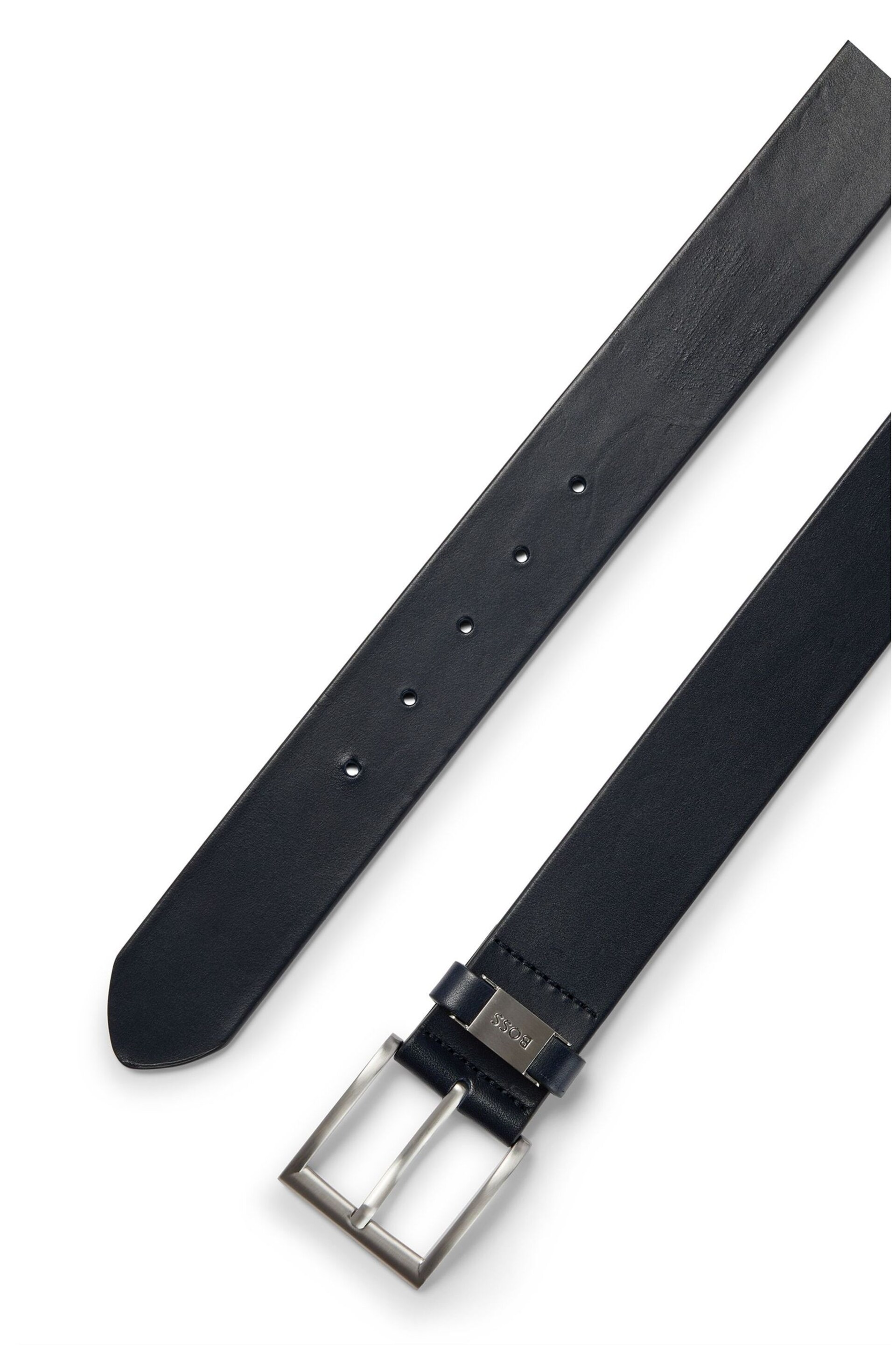 BOSS Navy Connio Smooth Leather Belt - Image 2 of 3
