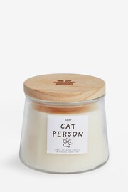 White Cat Person Jasmine Scented Jar Candle - Image 1 of 1