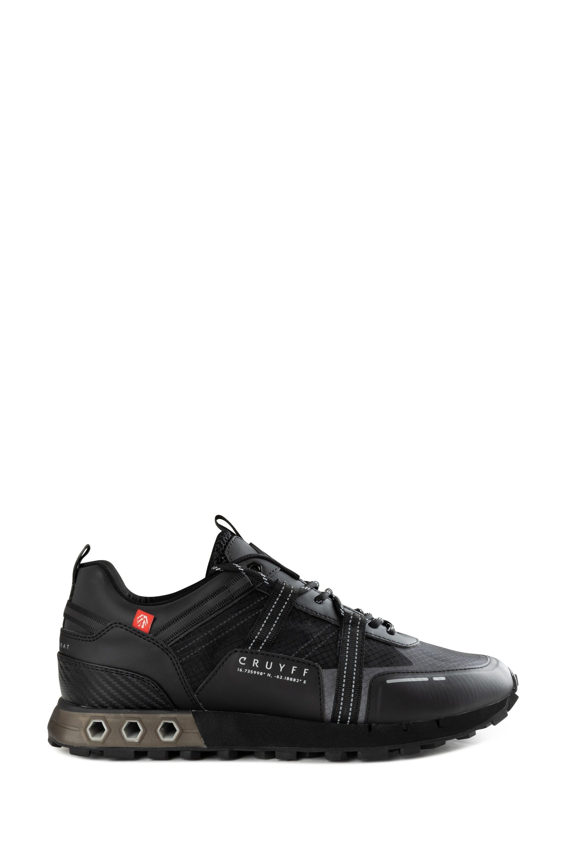 Buy Cruyff Jet Black Interlace Montserrat Trainers from Next Luxembourg