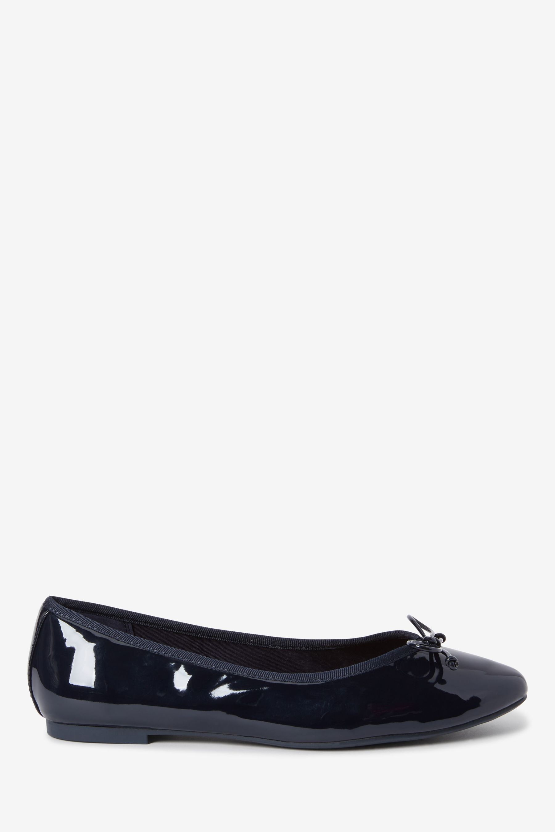 Navy patent flat shoes hotsell