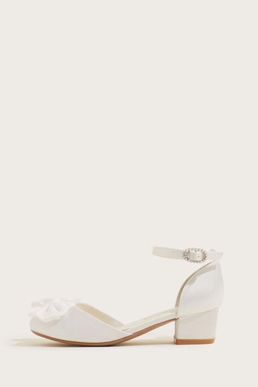Monsoon White Communion Bow Two Part Heels